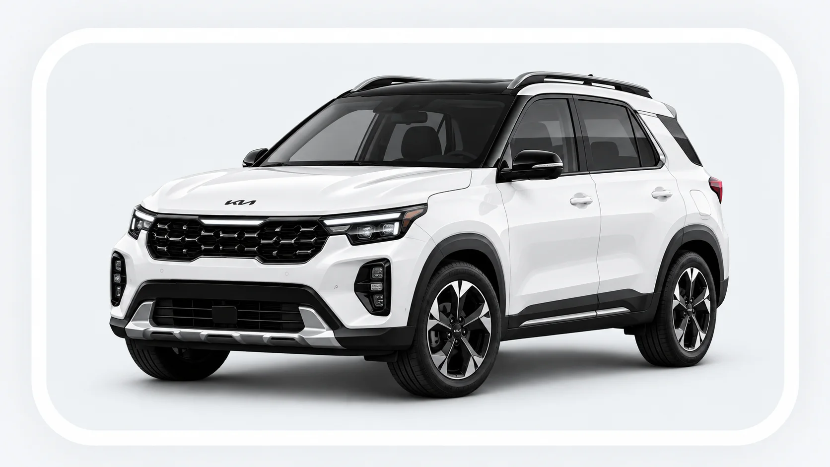 White Kia Sonet 2026